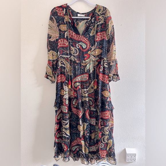 VELVET by Graham and Spencer 
GLIMMER DRESS - PAISLEY size Medium - Picture 3 of 14